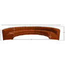 Meridian Limitless Cognac Velvet 9 pc Modular Sectional IMAGE 13