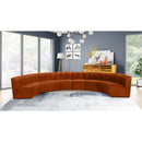  Manufacturer Color_Cognac -- Limitless 174.5" Cognac Velvet Upholstered 8 pc Modular Sectional IMAGE 2