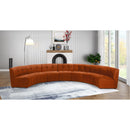  Manufacturer Color_Cognac -- Limitless 169.5" Cognac Velvet Upholstered 7 pc Modular Sectional IMAGE 2