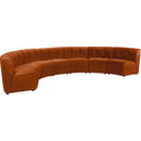  Manufacturer Color_Cognac -- Limitless 169.5" Cognac Velvet Upholstered 7 pc Modular Sectional IMAGE 3