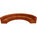  Manufacturer Color_Cognac -- Limitless 169.5" Cognac Velvet Upholstered 7 pc Modular Sectional IMAGE 5