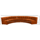  Manufacturer Color_Cognac -- Limitless 157.5" Cognac Velvet Upholstered 6 pc Modular Sectional IMAGE 13