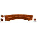  Manufacturer Color_Cognac -- Limitless 157.5" Cognac Velvet Upholstered 6 pc Modular Sectional IMAGE 14