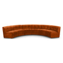  Manufacturer Color_Cognac -- Limitless 157.5" Cognac Velvet Upholstered 6 pc Modular Sectional IMAGE 1