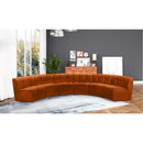  Manufacturer Color_Cognac -- Limitless 157.5" Cognac Velvet Upholstered 6 pc Modular Sectional IMAGE 2