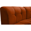  Manufacturer Color_Cognac -- Limitless 119.5" Cognac Velvet Upholstered 4 pc Modular Sectional IMAGE 10