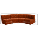  Manufacturer Color_Cognac -- Limitless 119.5" Cognac Velvet Upholstered 4 pc Modular Sectional IMAGE 14