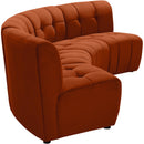  Manufacturer Color_Cognac -- Limitless 119.5" Cognac Velvet Upholstered 4 pc Modular Sectional IMAGE 6