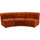 Meridian Limitless Fabric 3 pc Sectional 645Cognac-3PC IMAGE 1