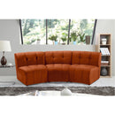  Manufacturer Color_Cognac -- Limitless 94" Cognac Velvet Upholstered 3 pc Modular Sectional IMAGE 2
