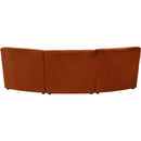  Manufacturer Color_Cognac -- Limitless 94" Cognac Velvet Upholstered 3 pc Modular Sectional IMAGE 4