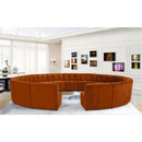  Manufacturer Color_Cognac -- Limitless 177.5" Cognac Velvet Upholstered 15 pc Modular Sectional IMAGE 2