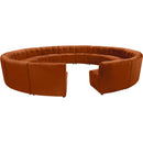  Manufacturer Color_Cognac -- Limitless 177.5" Cognac Velvet Upholstered 15 pc Modular Sectional IMAGE 3