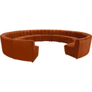  Manufacturer Color_Cognac -- Limitless 177.5" Cognac Velvet Upholstered 14 pc Modular Sectional IMAGE 3