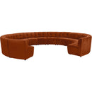  Manufacturer Color_Cognac -- Limitless 177.5" Cognac Velvet Upholstered 13 pc Modular Sectional IMAGE 3