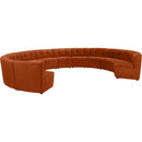  Manufacturer Color_Cognac -- Limitless 177.5" Cognac Velvet Upholstered 12 pc Modular Sectional IMAGE 3