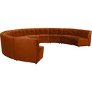  Manufacturer Color_Cognac -- Limitless 177.5" Cognac Velvet Upholstered 10 pc Modular Sectional IMAGE 3