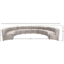  Manufacturer Color_Cream -- Limitless 177.5" Cream Velvet Upholstered 10 pc Modular Sectional IMAGE 13