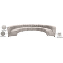  Manufacturer Color_Cream -- Limitless 177.5" Cream Velvet Upholstered 10 pc Modular Sectional IMAGE 14