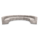  Manufacturer Color_Cream -- Limitless 177.5" Cream Velvet Upholstered 10 pc Modular Sectional IMAGE 1