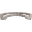Meridian Limitless Fabric 10 pc Sectional 645Cream-10PC IMAGE 1
