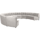  Manufacturer Color_Cream -- Limitless 177.5" Cream Velvet Upholstered 10 pc Modular Sectional IMAGE 3