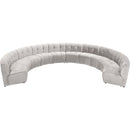  Manufacturer Color_Cream -- Limitless 177.5" Cream Velvet Upholstered 10 pc Modular Sectional IMAGE 5