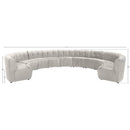  Manufacturer Color_Cream -- Limitless 177.5" Cream Velvet Upholstered 11 pc Modular Sectional IMAGE 13
