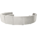  Manufacturer Color_Cream -- Limitless 177.5" Cream Velvet Upholstered 11 pc Modular Sectional IMAGE 4