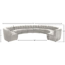 Meridian Limitless Cream Velvet 12 pc Modular Sectional IMAGE 13