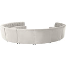  Manufacturer Color_Cream -- Limitless 177.5" Cream Velvet Upholstered 12 pc Modular Sectional IMAGE 4