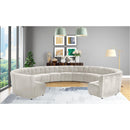  Manufacturer Color_Cream -- Limitless 177.5" Cream Velvet Upholstered 13 pc Modular Sectional IMAGE 2