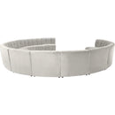  Manufacturer Color_Cream -- Limitless 177.5" Cream Velvet Upholstered 13 pc Modular Sectional IMAGE 4