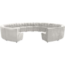 Meridian Limitless Fabric 14 pc Sectional 645Cream-14PC IMAGE 1