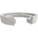 Manufacturer Color_Cream -- Limitless 177.5" Cream Velvet Upholstered 14 pc Modular Sectional IMAGE 3