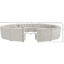Meridian Limitless Cream Velvet 15 pc Modular Sectional IMAGE 12