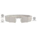 Meridian Limitless Cream Velvet 15 pc Modular Sectional IMAGE 13
