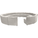  Manufacturer Color_Cream -- Limitless 177.5" Cream Velvet Upholstered 15 pc Modular Sectional IMAGE 3