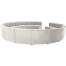  Manufacturer Color_Cream -- Limitless 177.5" Cream Velvet Upholstered 15 pc Modular Sectional IMAGE 4