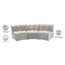  Manufacturer Color_Cream -- Limitless 94" Cream Velvet Upholstered 3 pc Modular Sectional IMAGE 14