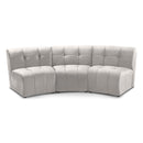  Manufacturer Color_Cream -- Limitless 94" Cream Velvet Upholstered 3 pc Modular Sectional IMAGE 1