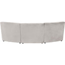  Manufacturer Color_Cream -- Limitless 94" Cream Velvet Upholstered 3 pc Modular Sectional IMAGE 4