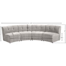  Manufacturer Color_Cream -- Limitless 119.5" Cream Velvet Upholstered 4 pc Modular Sectional IMAGE 14