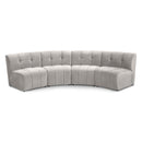  Manufacturer Color_Cream -- Limitless 119.5" Cream Velvet Upholstered 4 pc Modular Sectional IMAGE 1