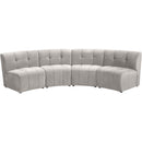 Meridian Limitless Fabric 4 pc Sectional 645Cream-4PC IMAGE 1