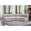  Manufacturer Color_Cream -- Limitless 119.5" Cream Velvet Upholstered 4 pc Modular Sectional IMAGE 2