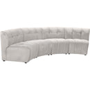  Manufacturer Color_Cream -- Limitless 119.5" Cream Velvet Upholstered 4 pc Modular Sectional IMAGE 3
