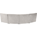  Manufacturer Color_Cream -- Limitless 119.5" Cream Velvet Upholstered 4 pc Modular Sectional IMAGE 4