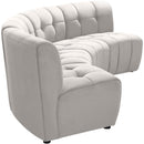  Manufacturer Color_Cream -- Limitless 119.5" Cream Velvet Upholstered 4 pc Modular Sectional IMAGE 6