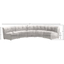  Manufacturer Color_Cream -- Limitless 141.5" Cream Velvet Upholstered 5 pc Modular Sectional IMAGE 13